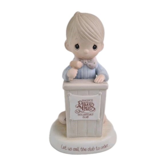 Precious Moments E-0103 "1983 Collectors Club Member" Porcelain Figurine Vntg - Picture 1 of 6
